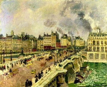 the pont neuf shipwreck of the bonne mere 1901 Camille Pissarro Oil Paintings